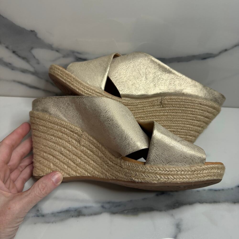 BOC Women's Metallic Braylin Espadrille Wedge Sandals Sz 10 Summer Boho Festival - Picture 6 of 8